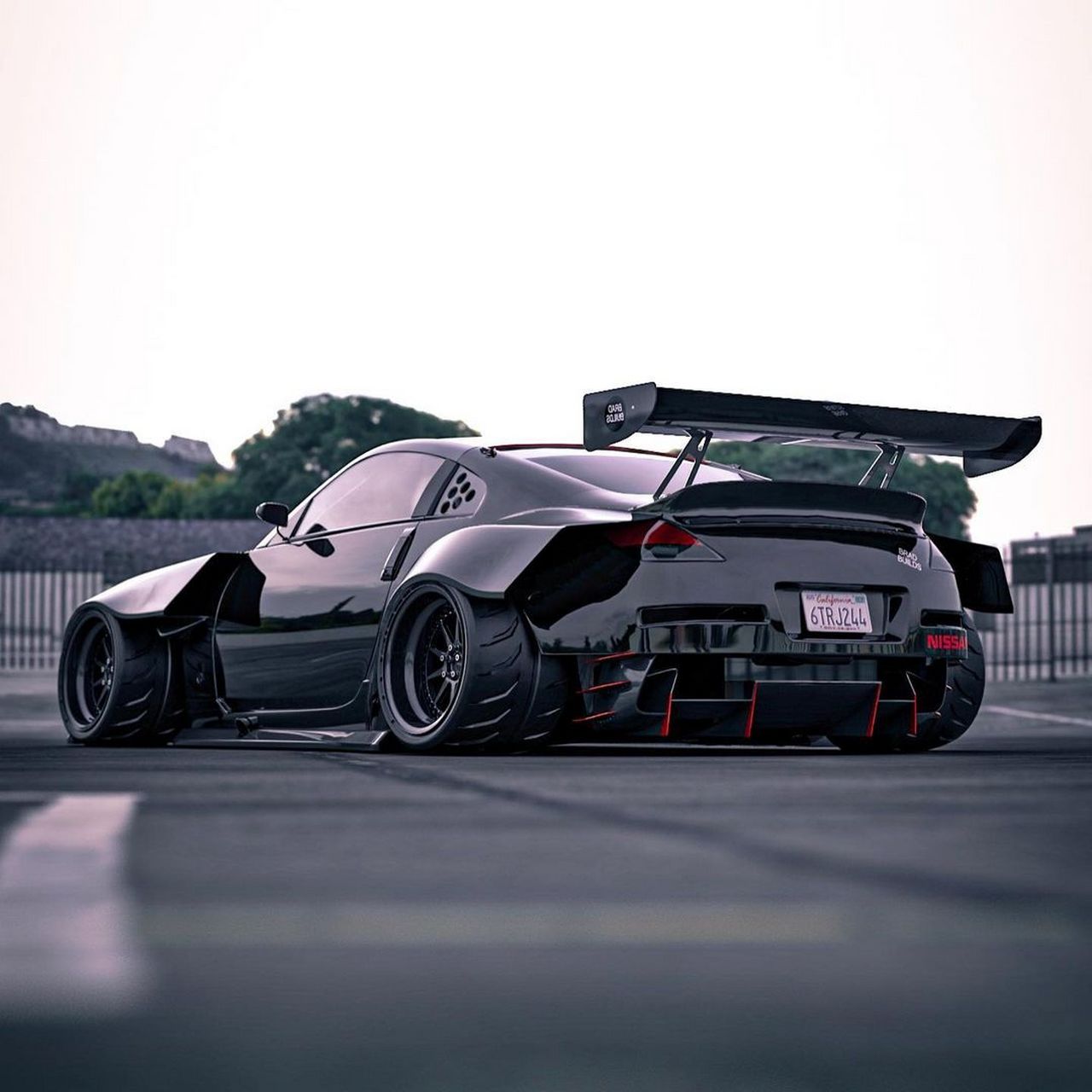 jdm改装 日产nissan 350z 超级低趴宽体