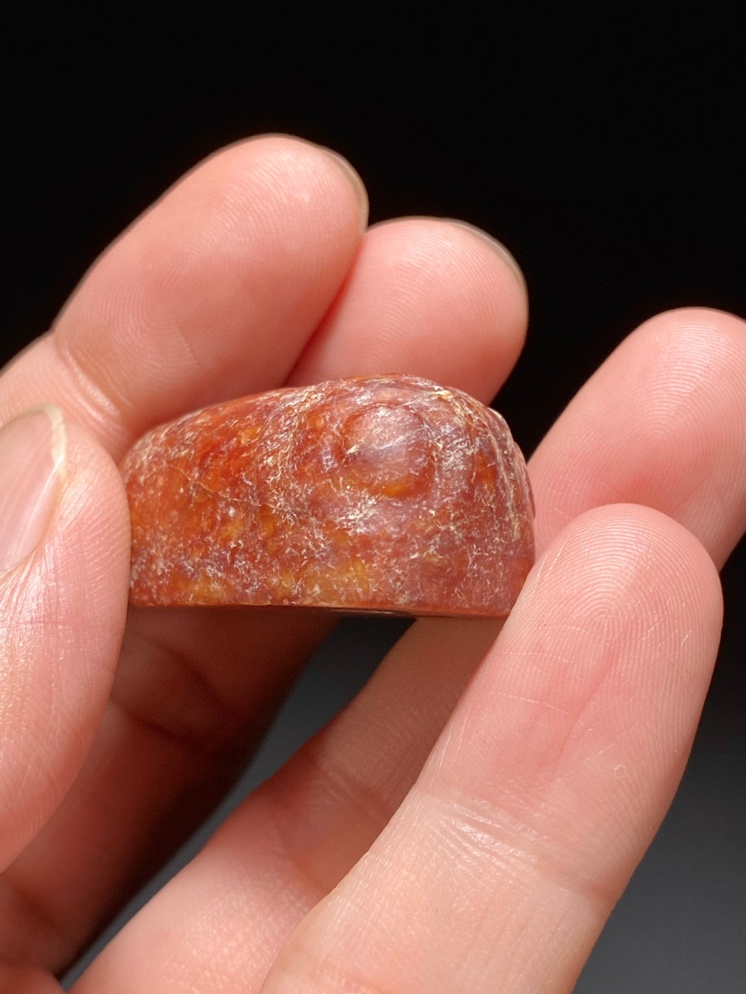 文化期 红沁 玉蚕 玉蝉蛹 把件 挂件