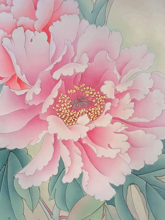 国画牡丹花工笔画黄牡丹画法,跟着教程学画画,教你纯手绘工笔画