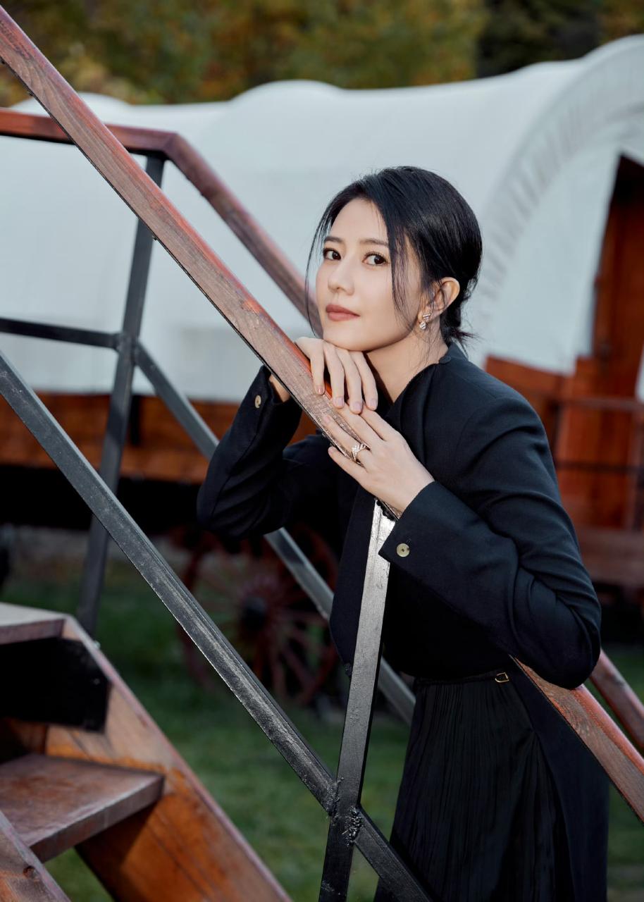 美女# 高圆圆黑色系列写真,优雅而美丽.