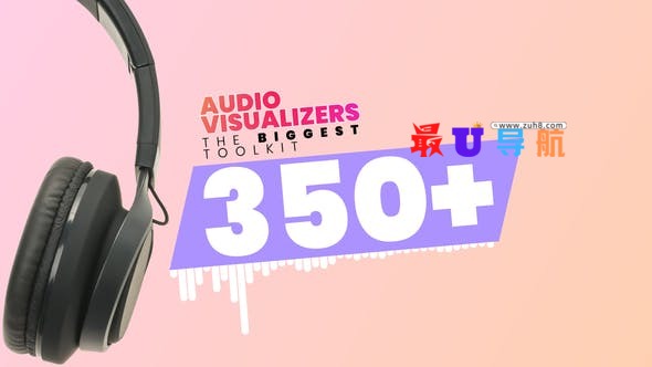 350个时尚音乐海报封面图形排版设计宣传动画 Audio Visualizer Big Pack