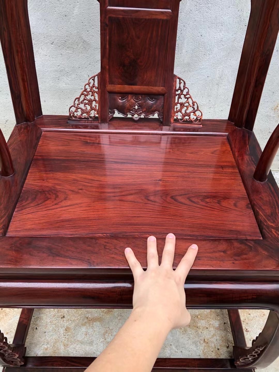 海南黄花梨紫油梨老料皇宫椅