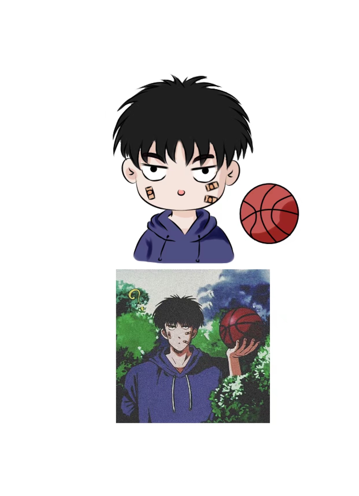 《灌篮高手》流川枫q版头像步骤