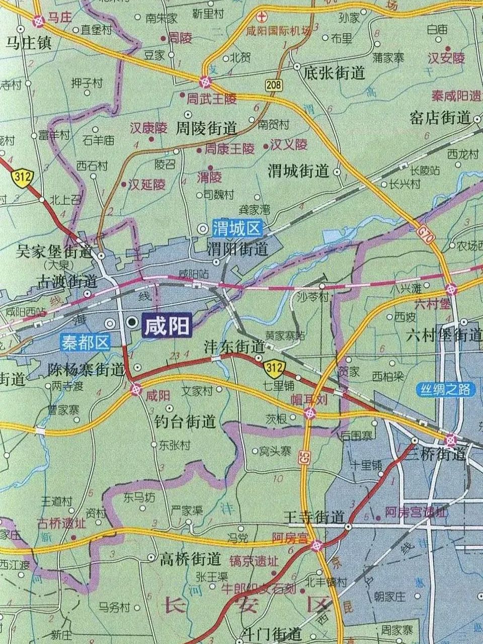 咸阳市城区内地图图片