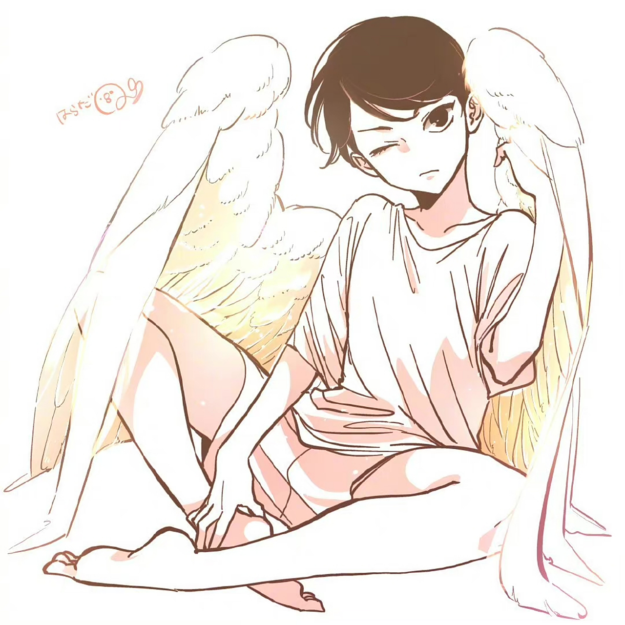 经典动漫# はらだ「one room angel」新绘