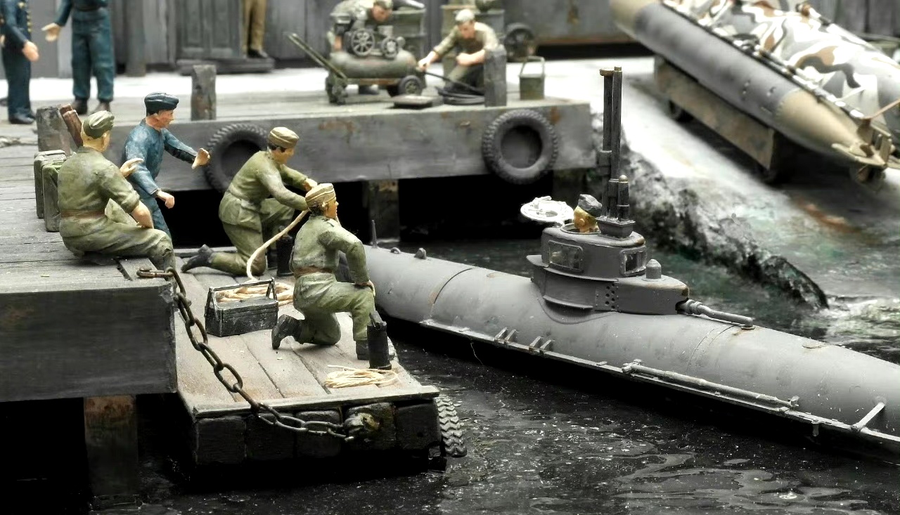 模型欣赏:德国海军 袖珍潜艇基地场景模型