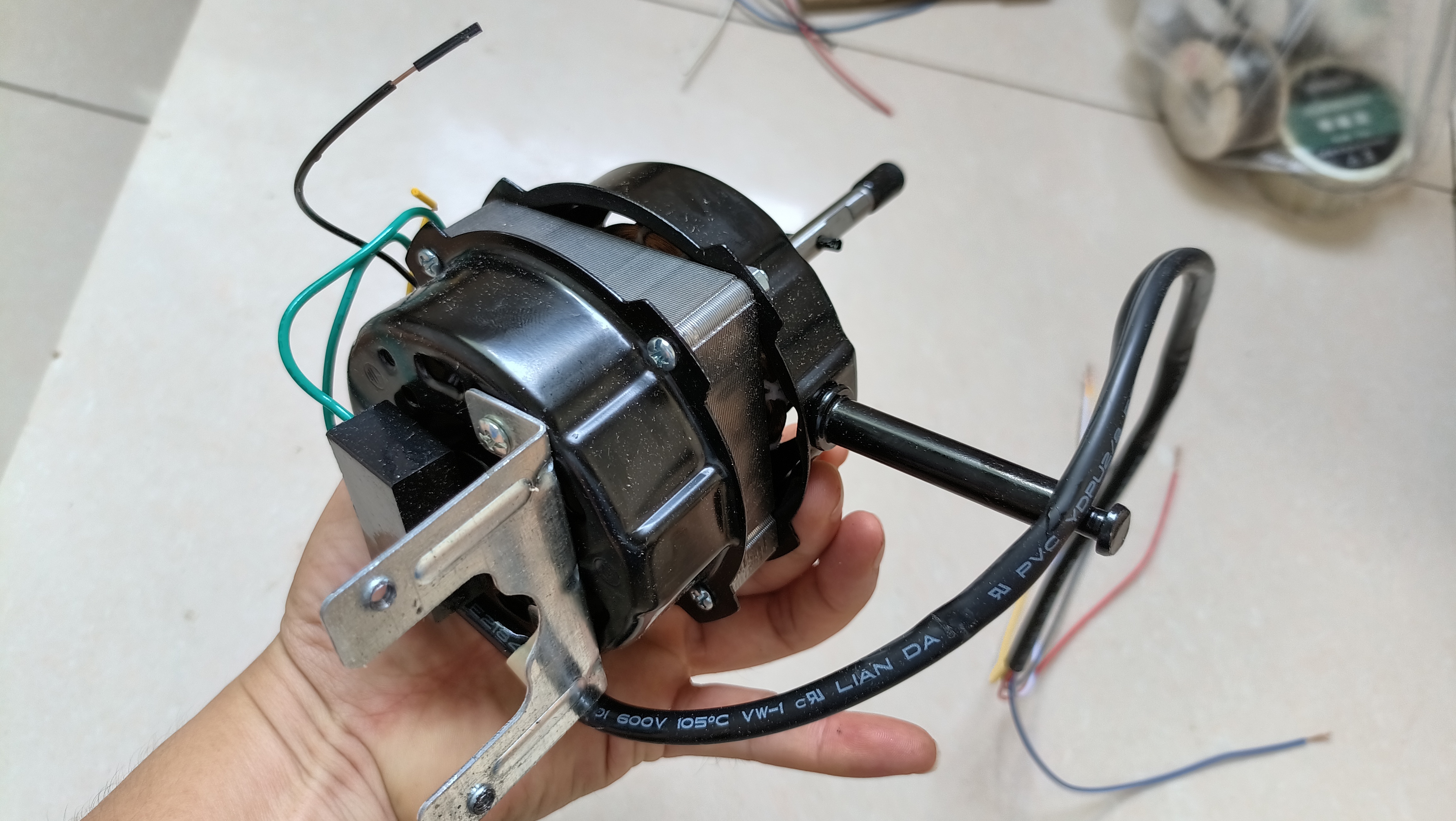 42元纯铜双滚珠轴承的电机,网购终于回来了,亲自动手拆卸,安装,焊接