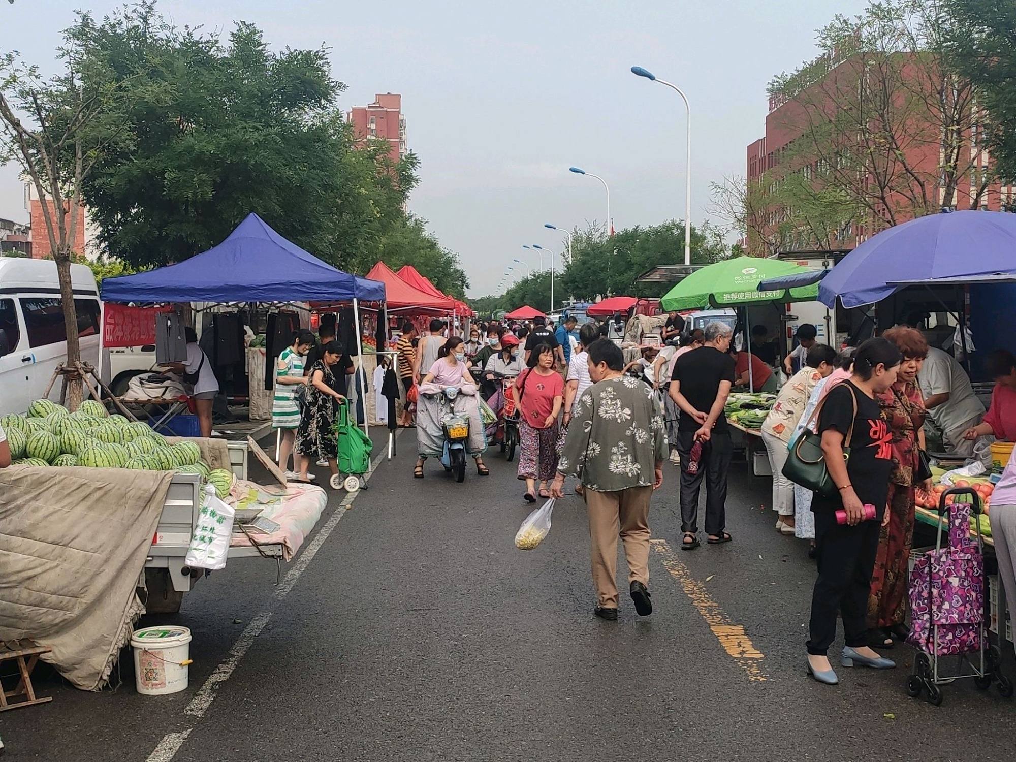 天津的一处早市以海鲜为主,就位于滨海新区,休息日人群络绎不绝