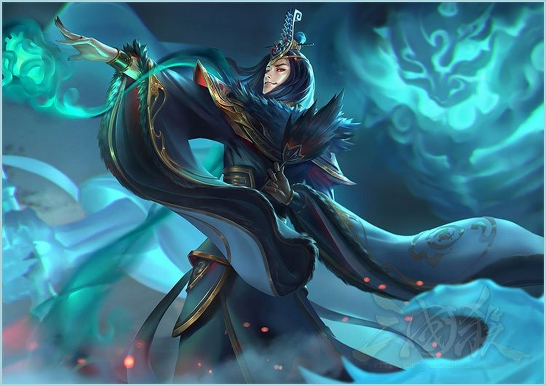 三国杀移动版# 鸩杀少帝*李儒,这款皮肤色调偏阴冷,表现其手段阴狠