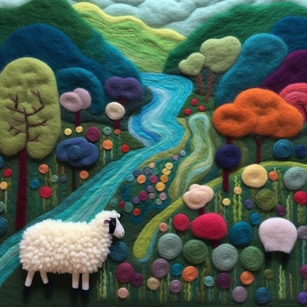好看的羊毛毡画