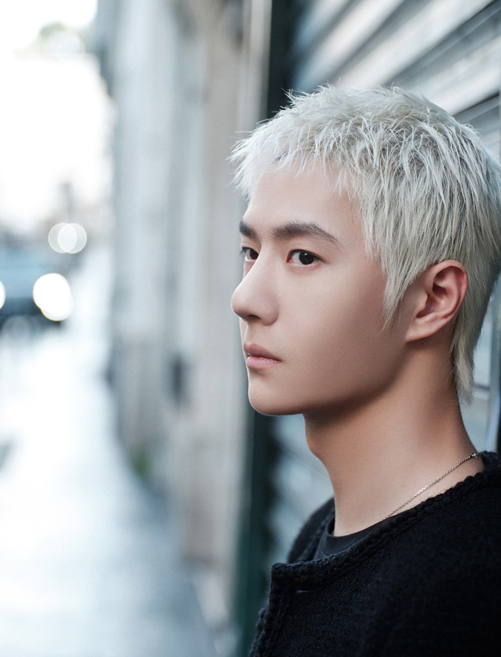 呀,巴黎街头香奶奶贵公子王一博,白发造型,很nice.