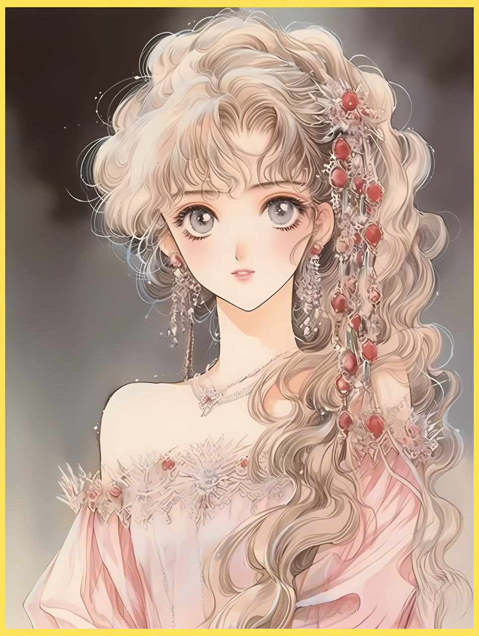 怀旧漫画风公主殿下 #二次元# #ai共创计划# #ai绘画