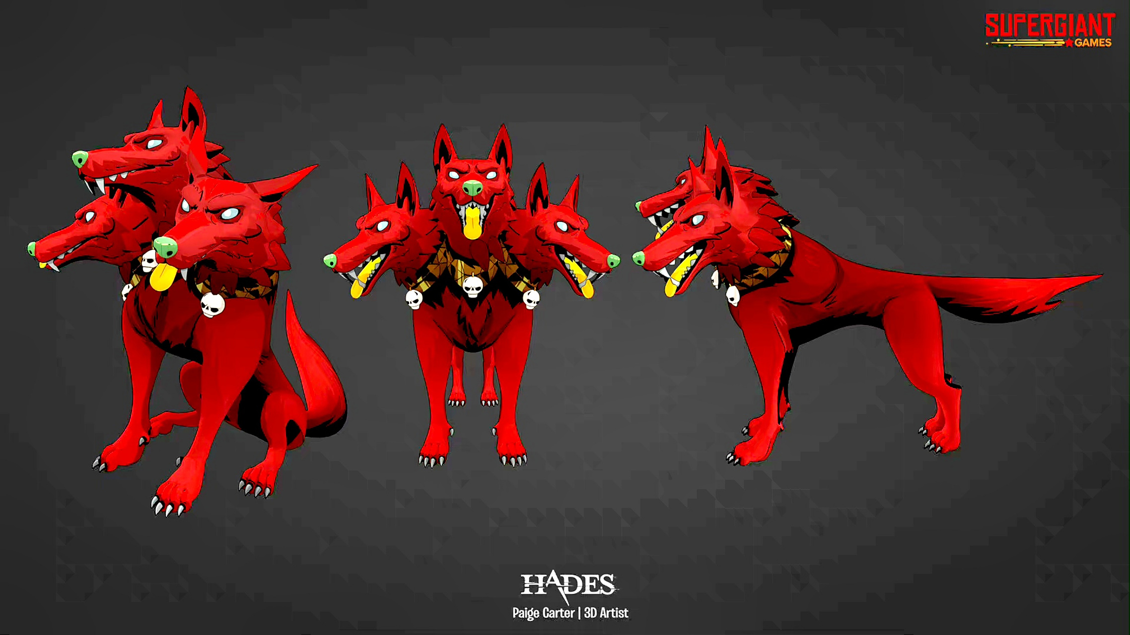 一组游戏《hades/哈迪斯》角色美术设定作品,来自paige carter.