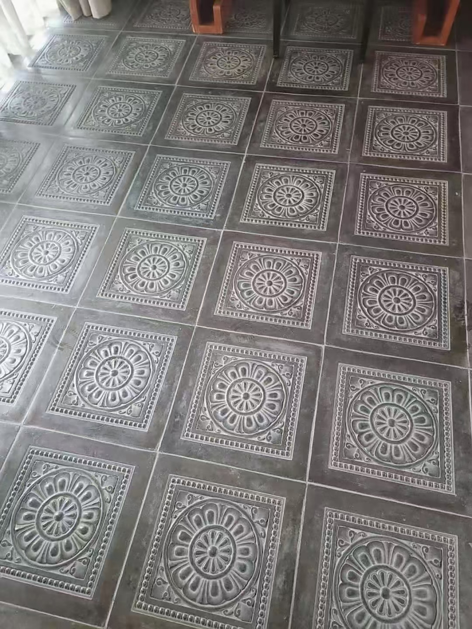 古建青砖地砖,仿古青砖铺地方砖,唐莲地砖花纹青砖,土窑烧制黏土青砖