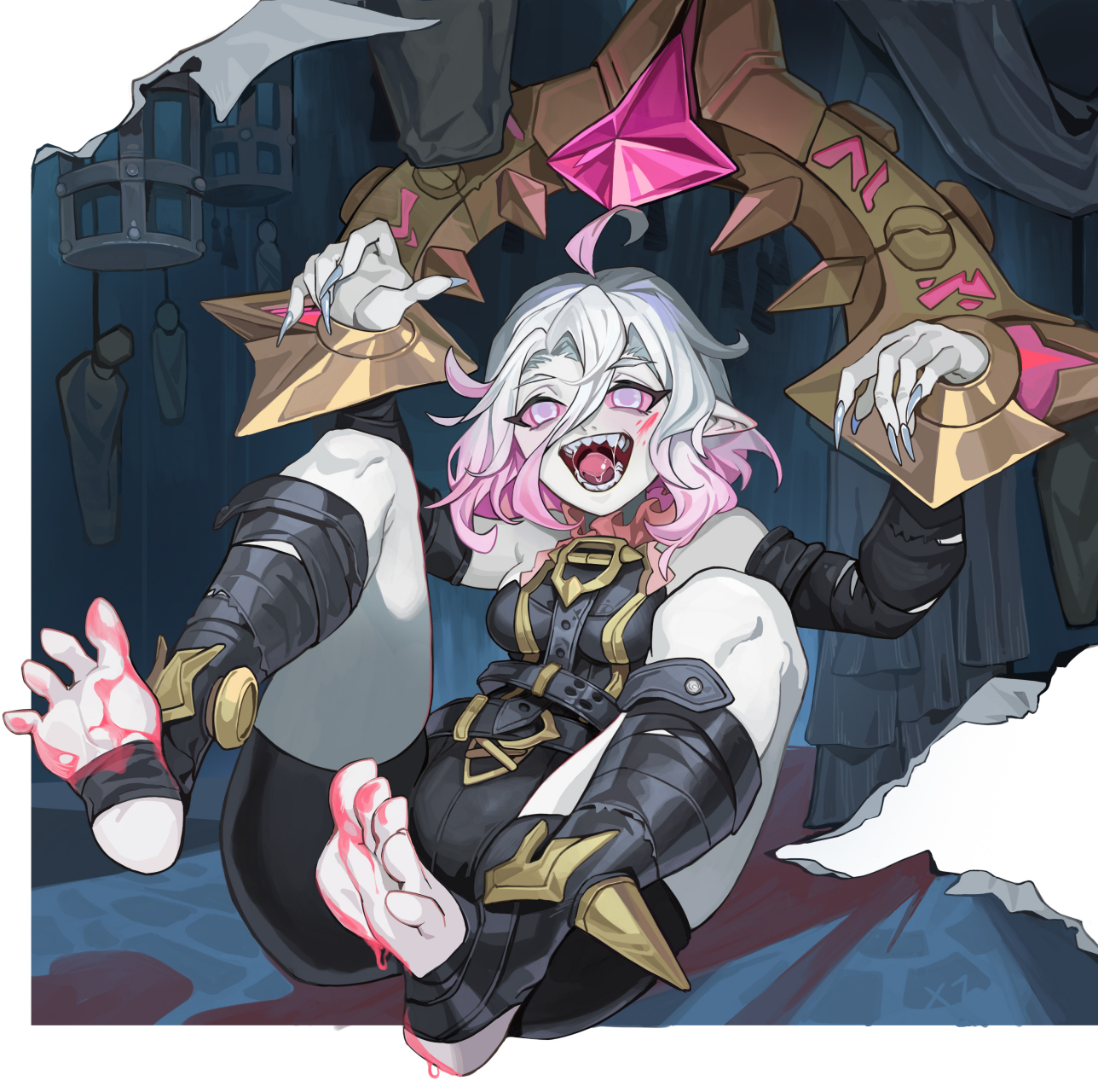 为什么是四个脚趾呢#二次元# #动漫头像和壁纸