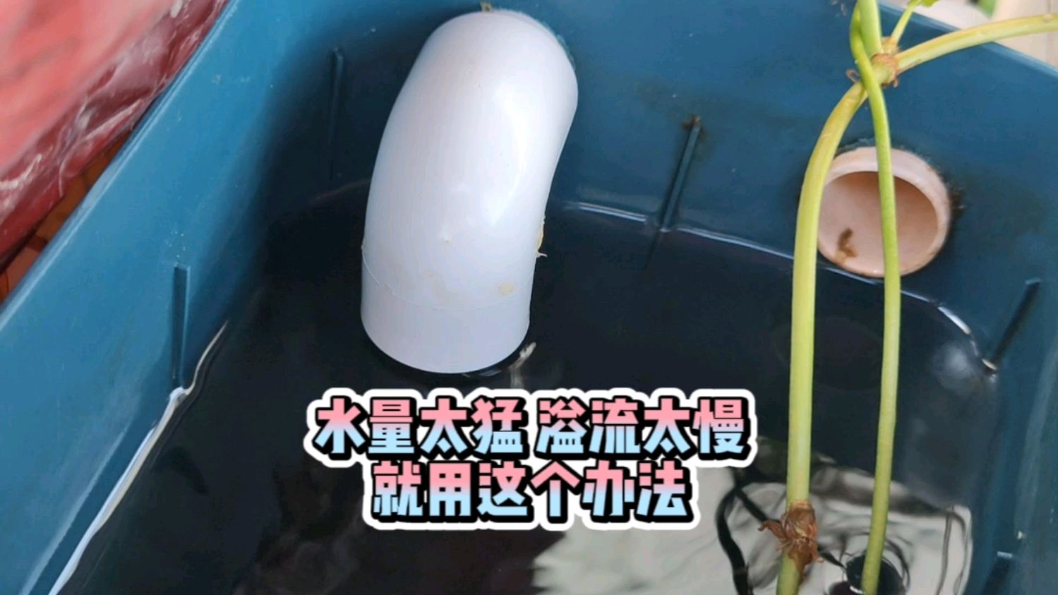 水泵流量太大,溢流速度跟不上,水位高怕漫水,可以用这个办法