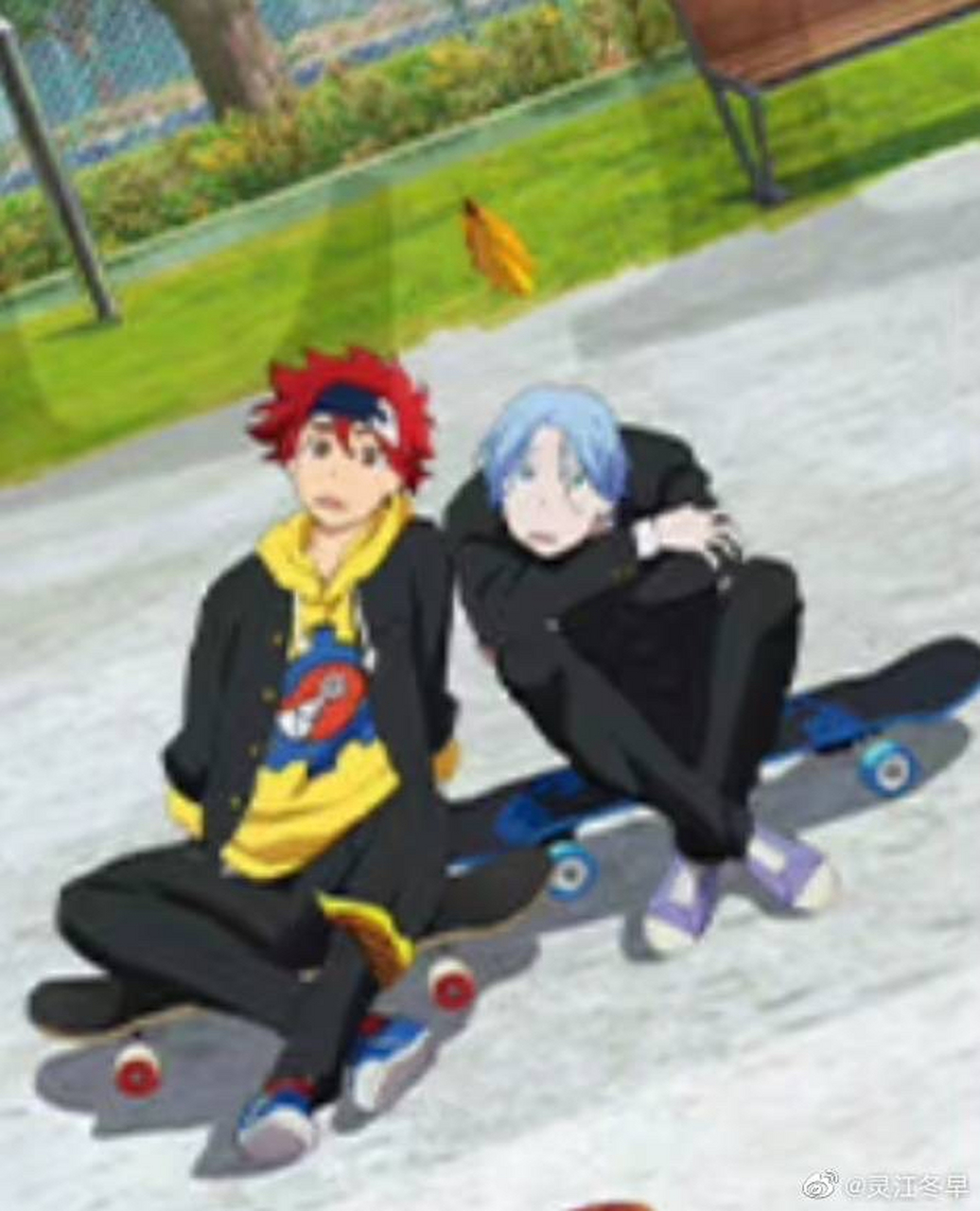 小秘书菊池忠 官方生日贺图  后面一对在干嘛[笑哭]#无限滑板