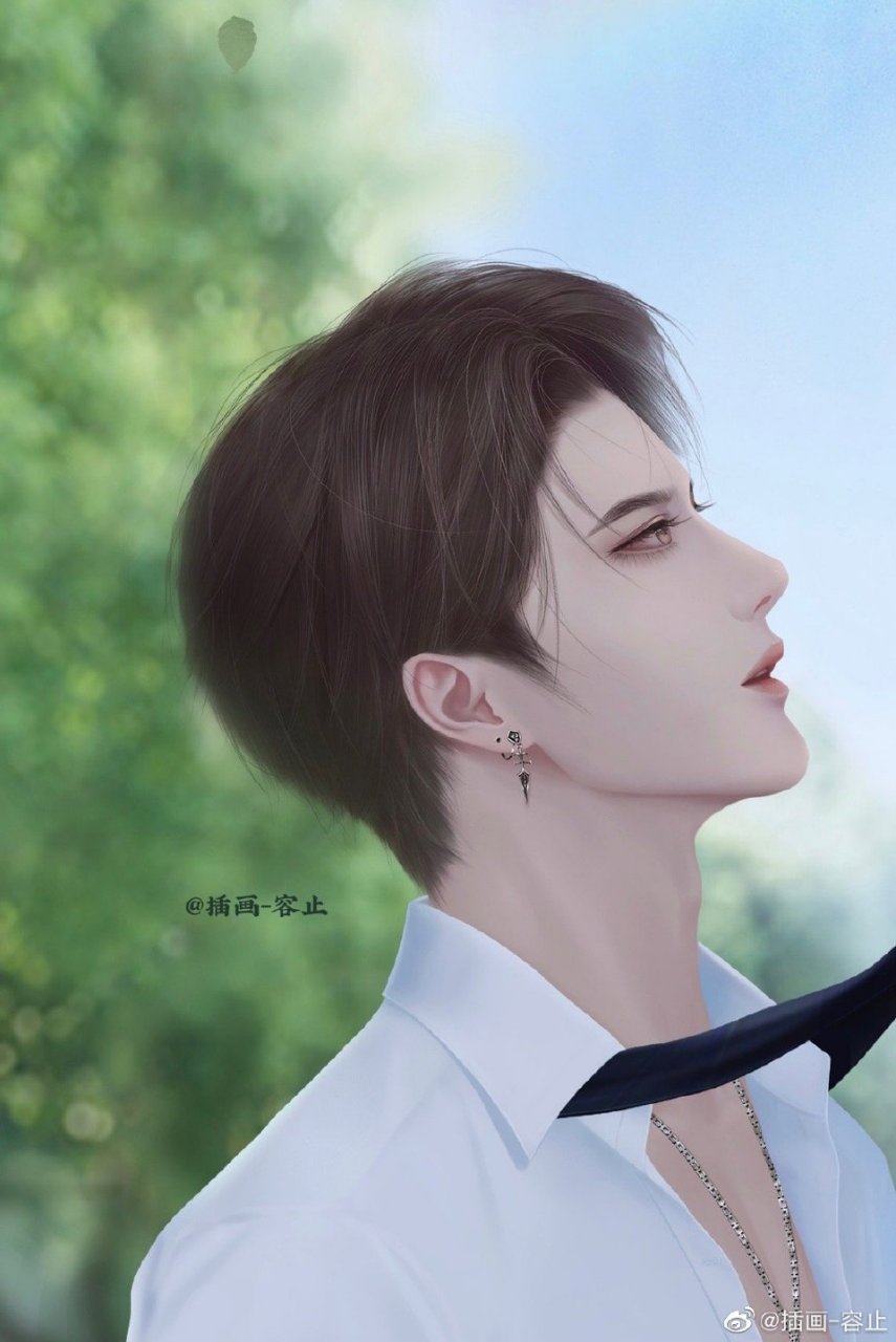 188男团# 被扯领带的简,好帅好帅好帅 🌝✨ wb画师:插画