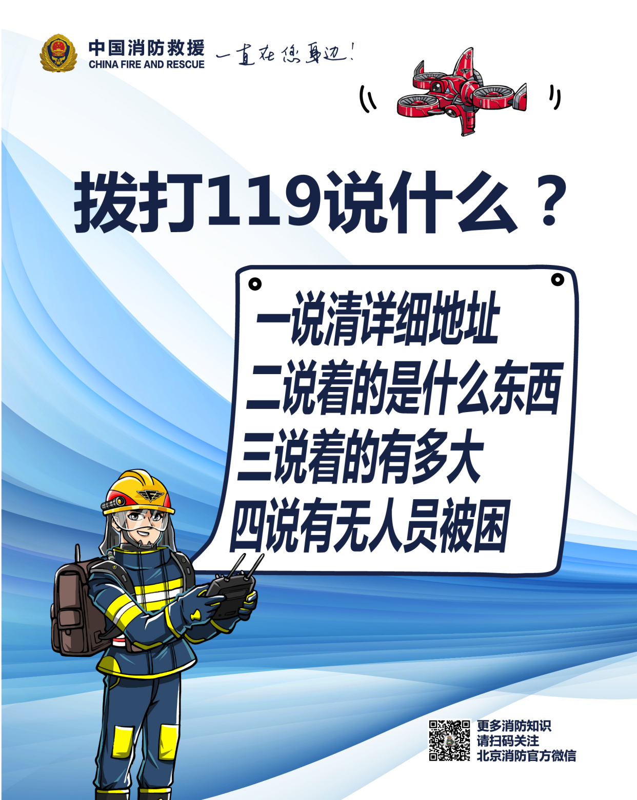 拨打119说什么?