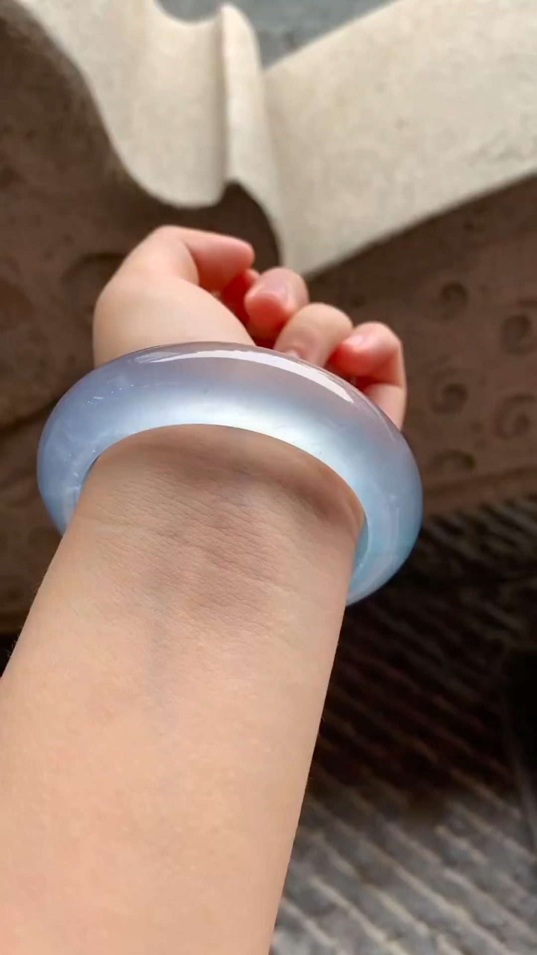 玻璃种翡翠手镯分享!