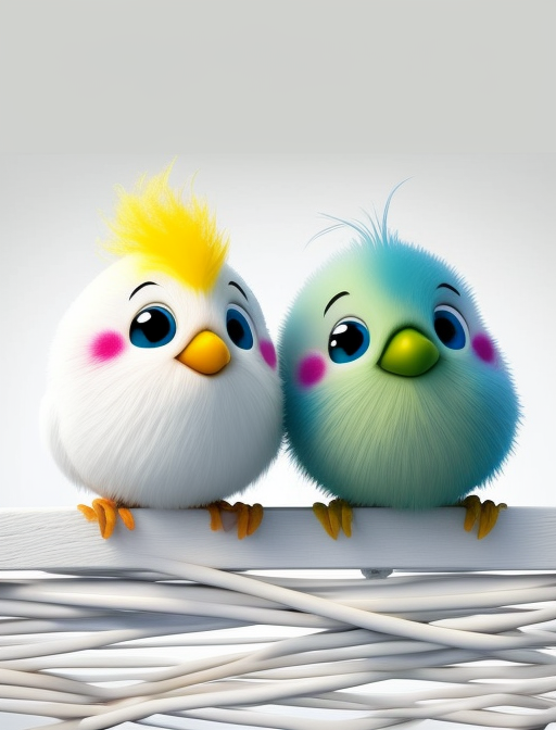 一对可爱的小鸟头像壁纸背景图多张精选