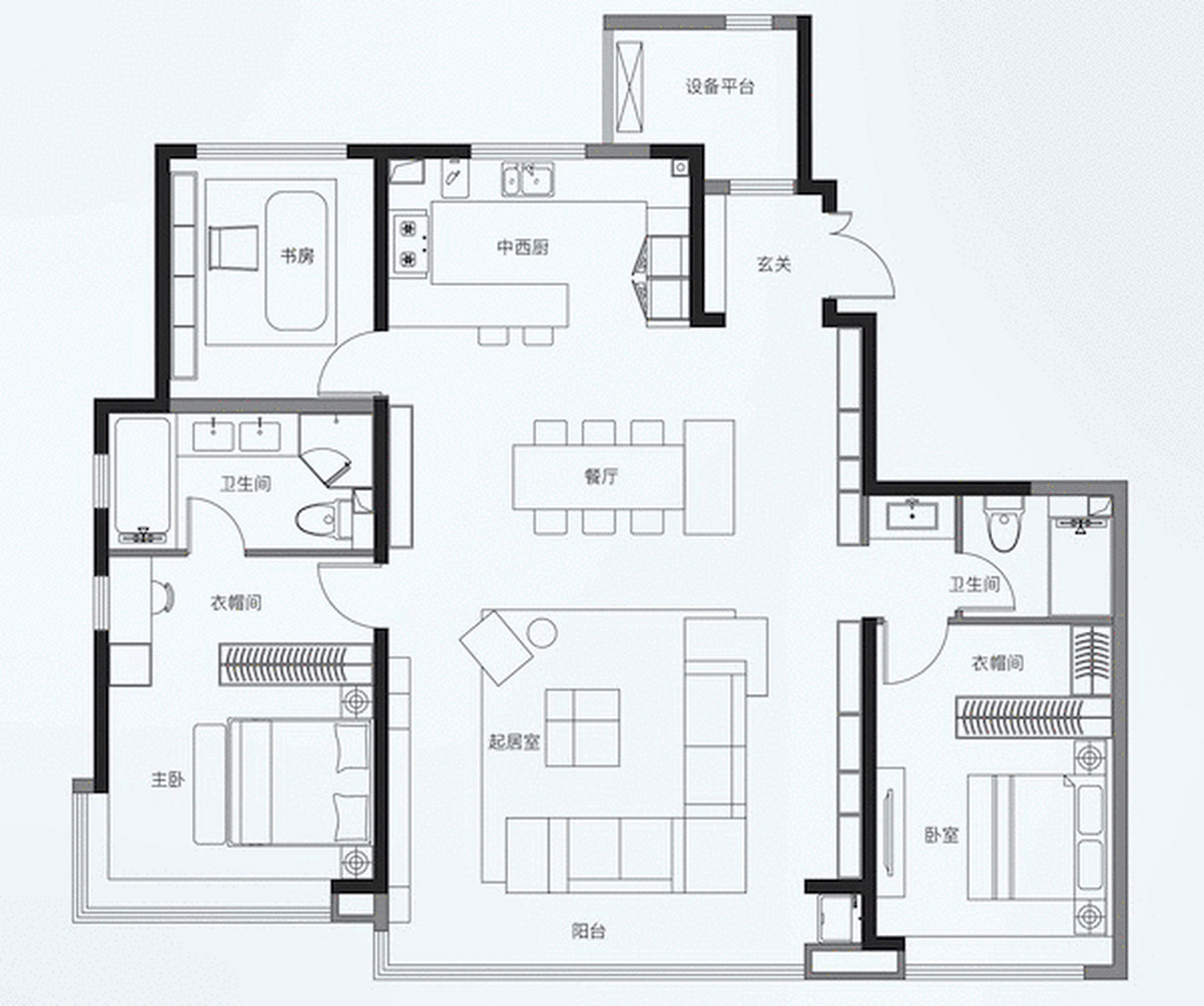170平4个面宽,区别于市场流行的大面宽模式,重点塑造巨大的竖厅,喜欢