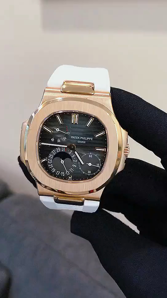 百达翡丽鹦鹉螺5712,橡胶白搭玫瑰金真的超高级