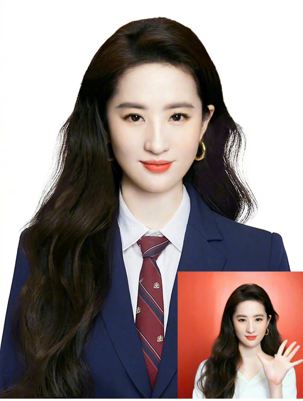 杨幂刘亦菲p图版证件照,一眼就怦然心动的程度,真是太米了