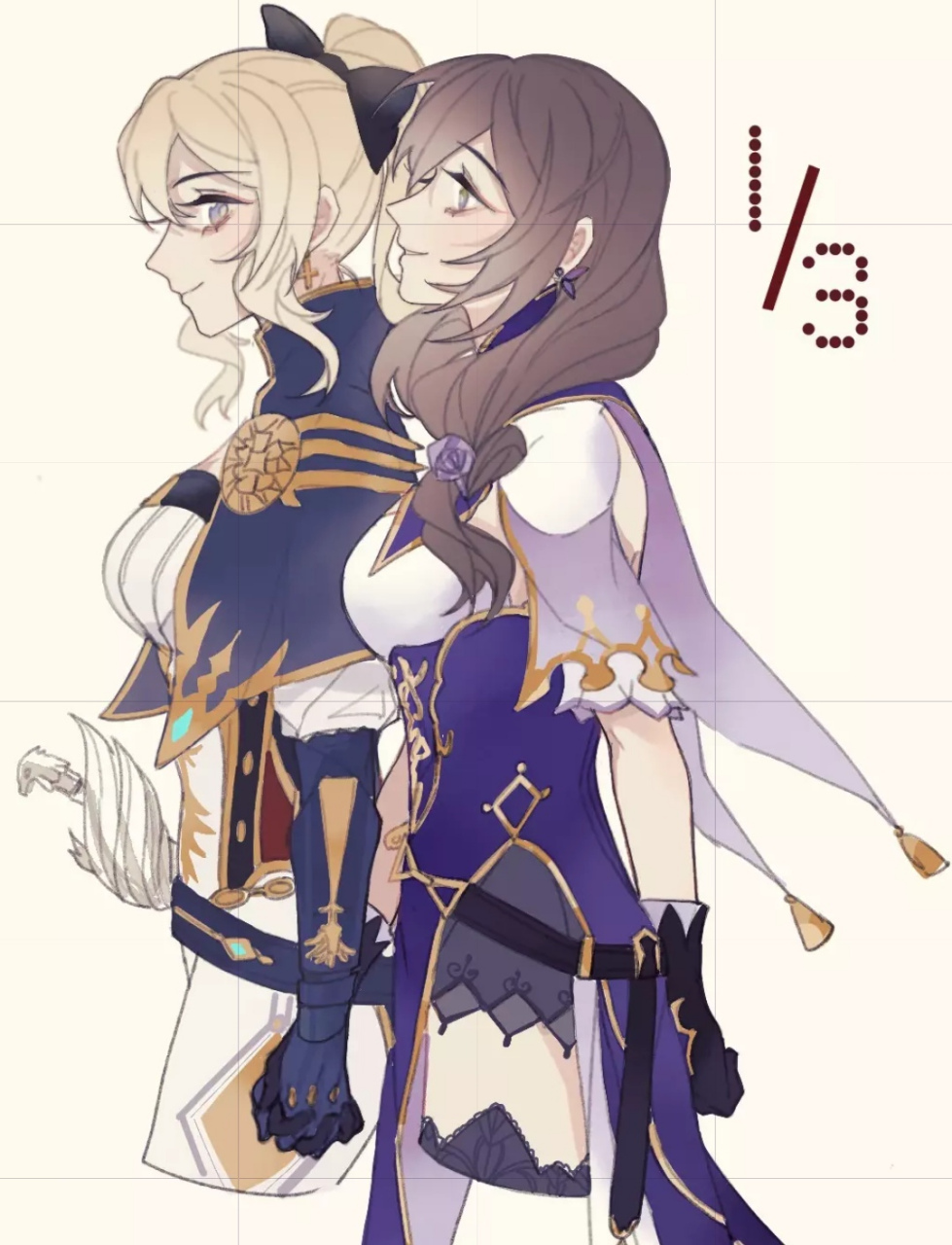 手牵手的丽莎和琴[滑稽]