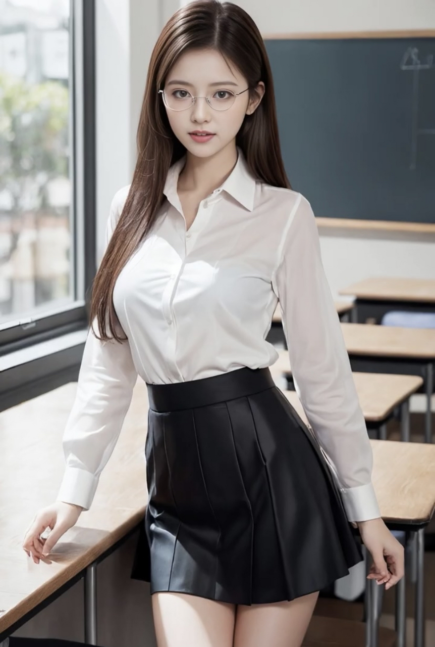 【ai绘画】刚毕业的女教师,喜欢吗?#ai绘画美女写真# #美女老师