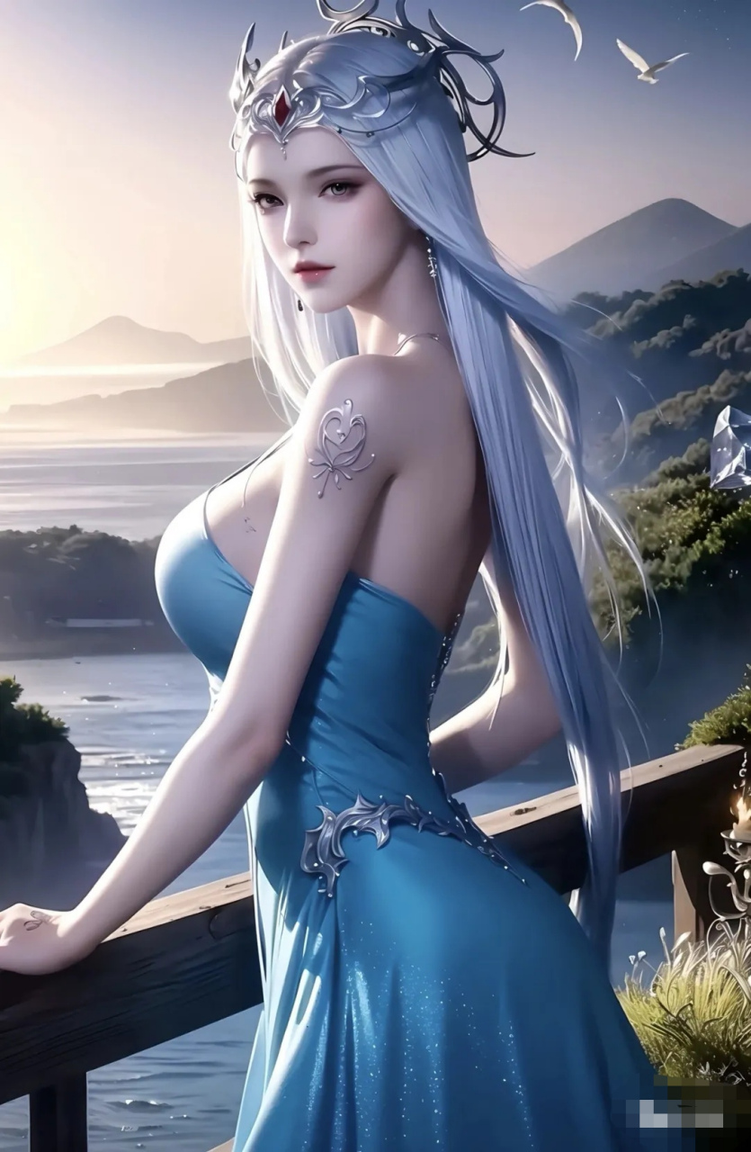 美图分享#波塞西～水天相接处,有佳人