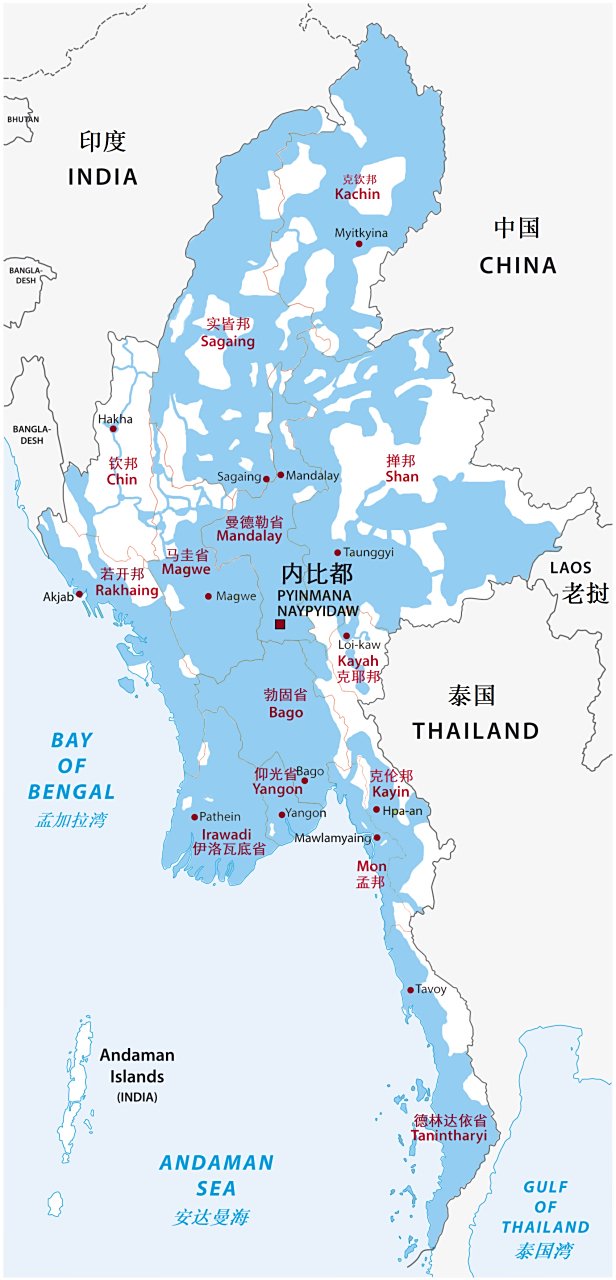2021年,缅甸军方发动政变,前总统,国务资政被扣押,军政府成立.