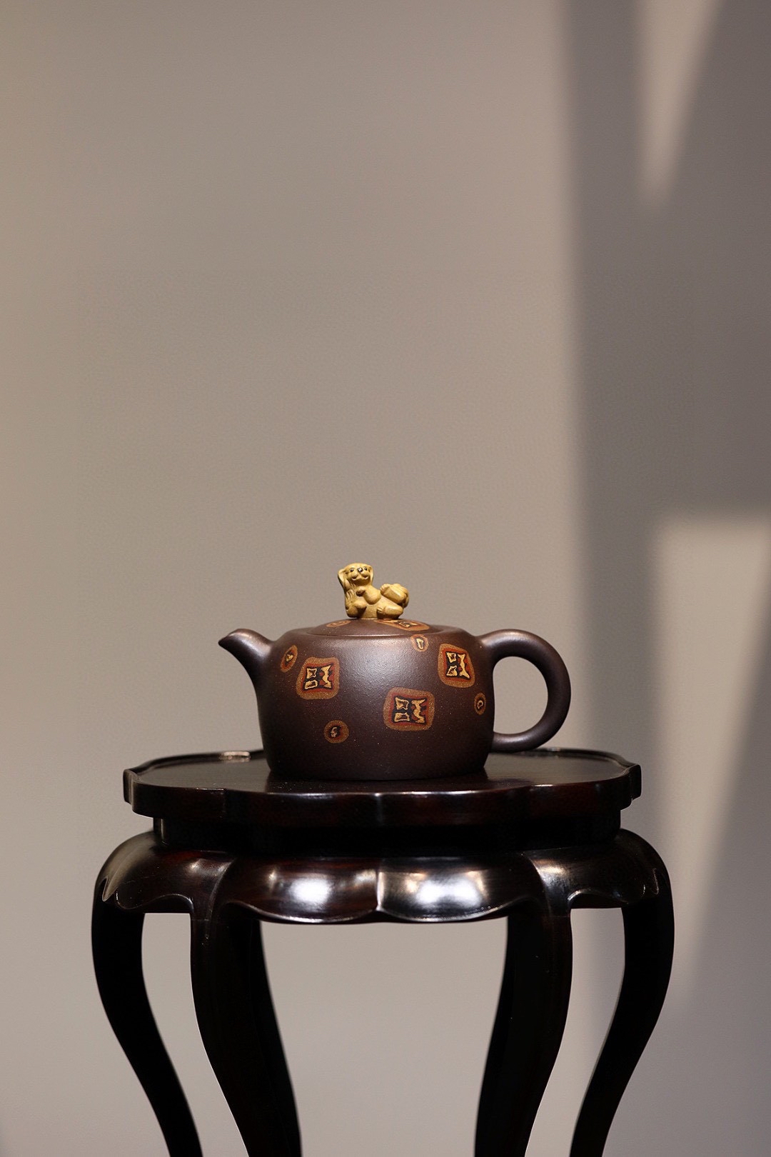 宜兴紫砂壶袁志敏全手工旺福170cc绞泥