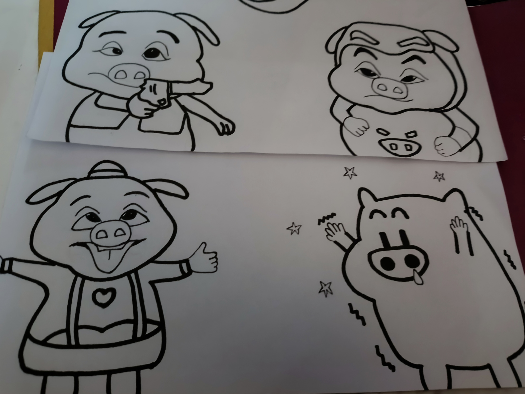 可爱的小呆呆简笔画