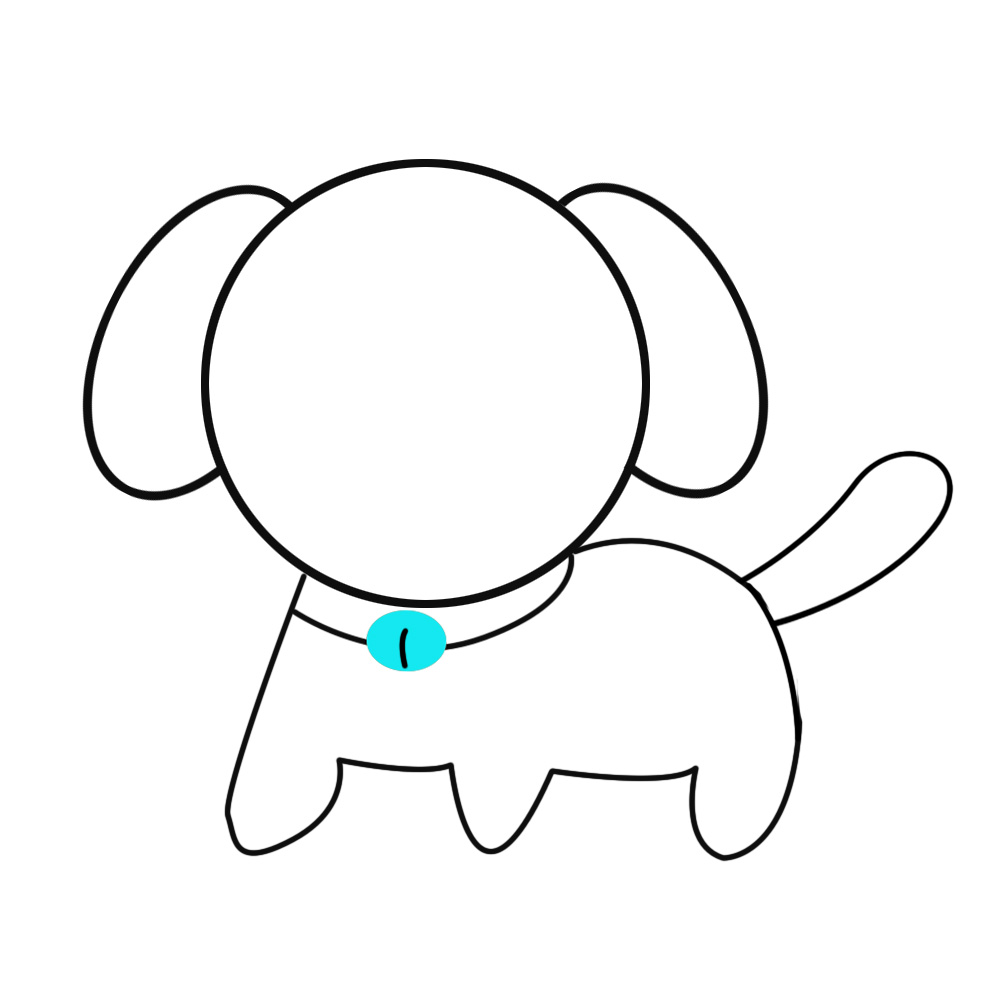 小狗的简笔画跟着步骤一起来