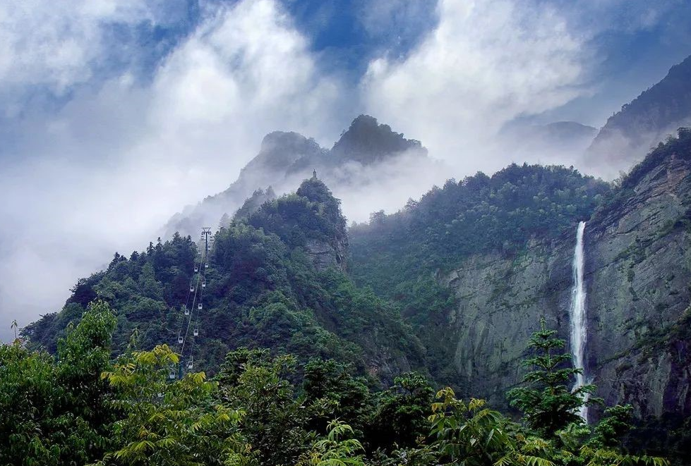 望庐山瀑布风景图片图片