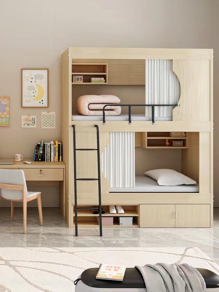 河南森诺:学生宿舍太空舱上下床,私密性好,结实耐用