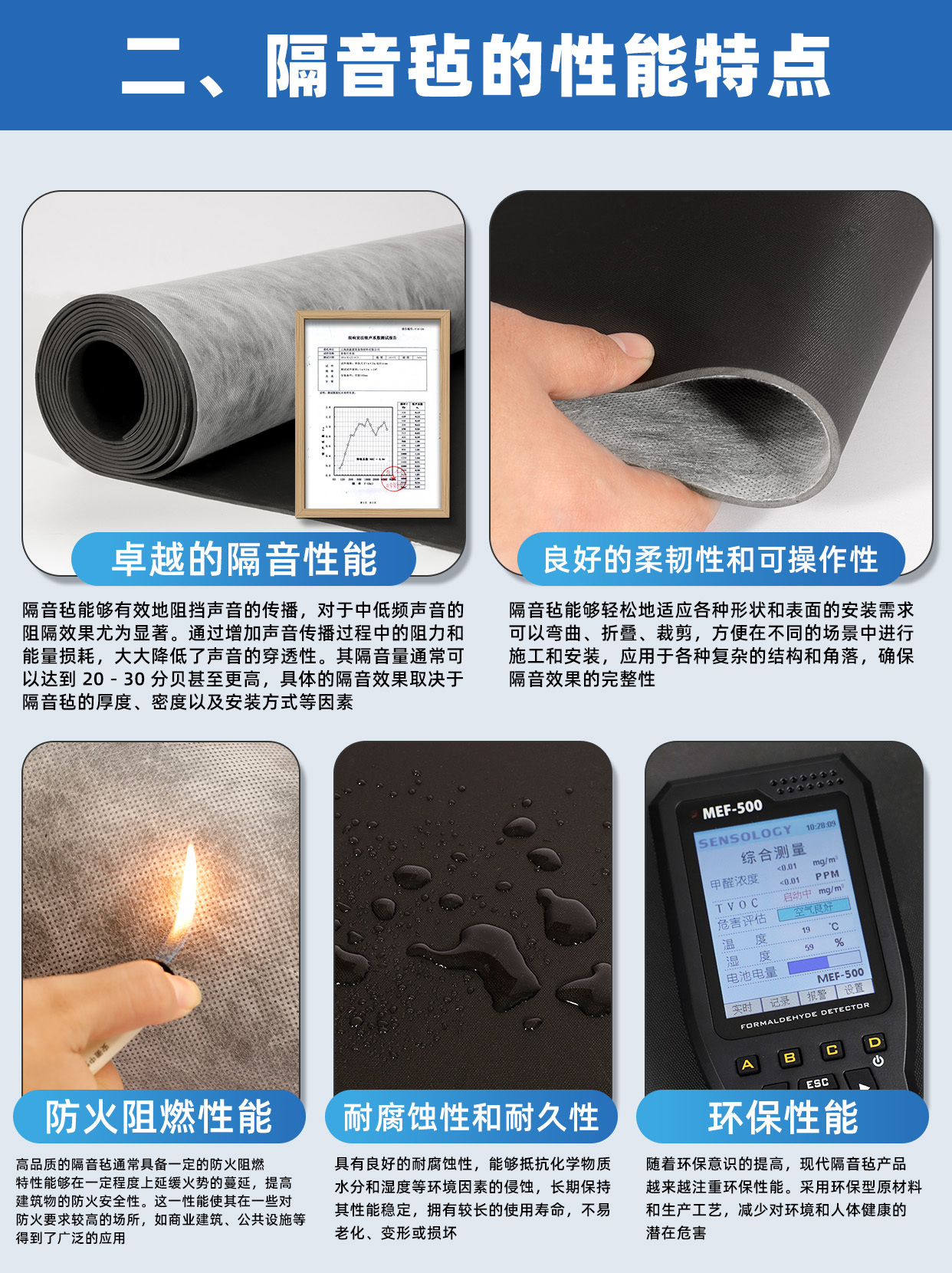 隔音材料之阻尼隔音毡