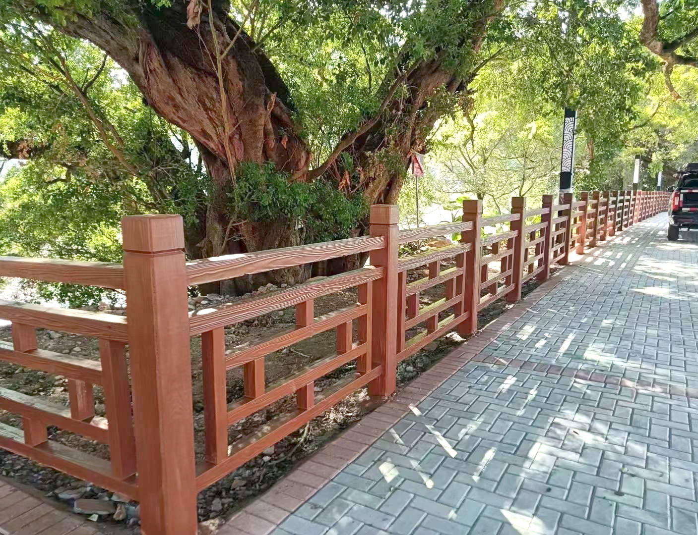 河道护栏仿木栏杆