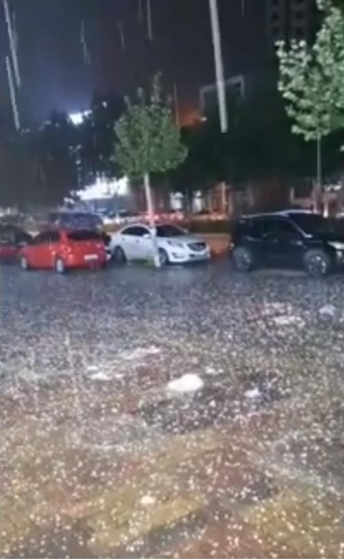 保定下鸡蛋大冰雹有电力铁塔倾倒 恶劣天气致大面积农作物受损