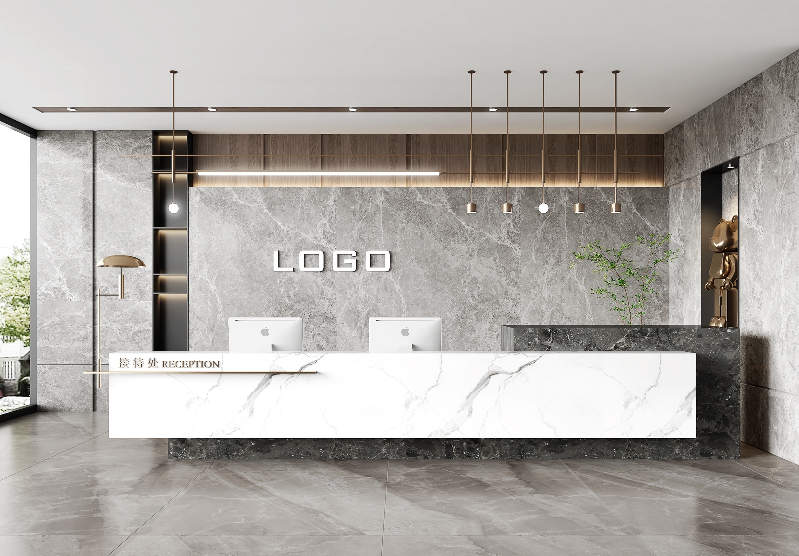 前台接待效果图怎么设计好看又实用?
