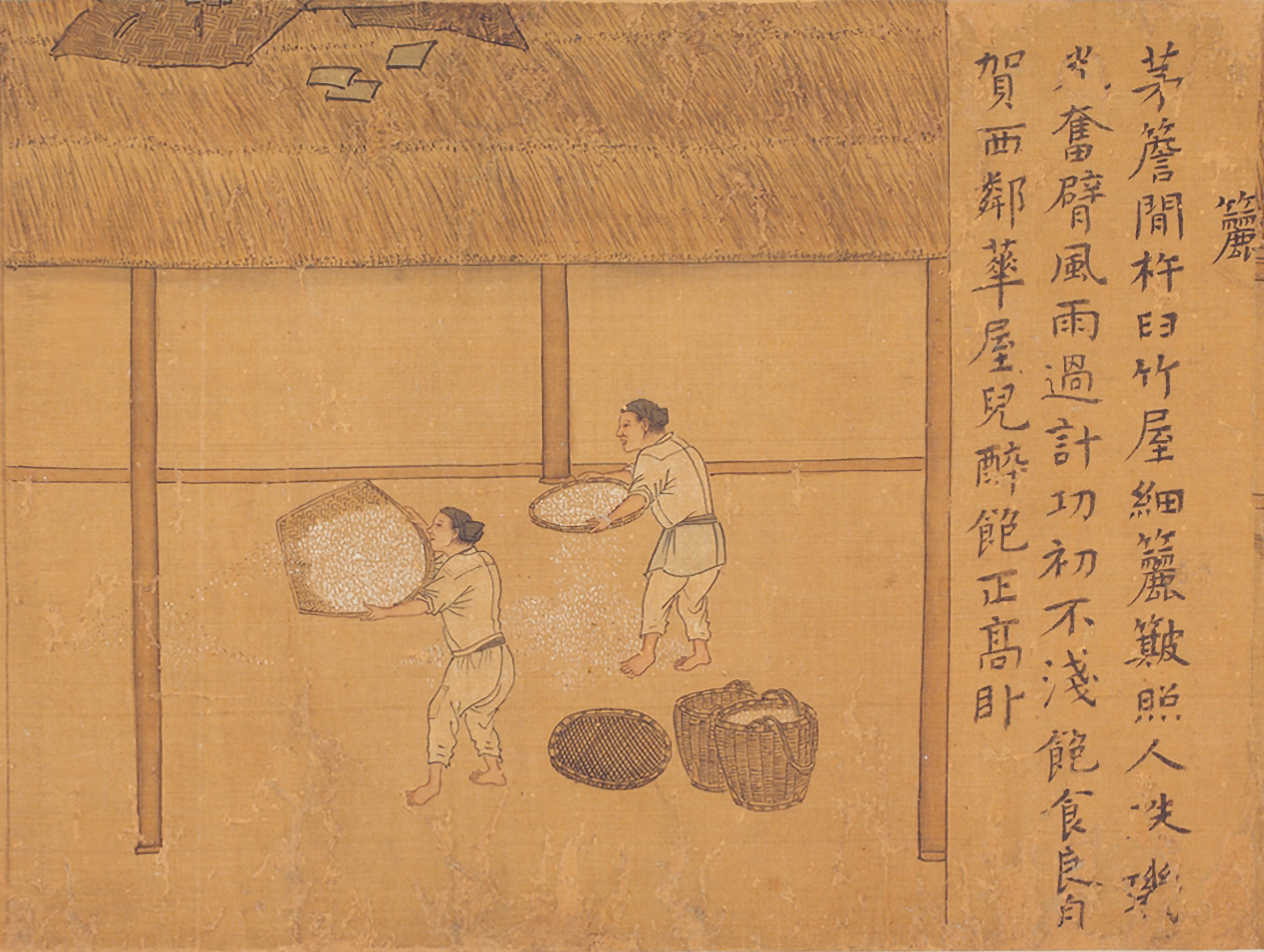 古代的农民是怎么种地的,来看看元代的这幅绘画长卷《耕稼图卷》