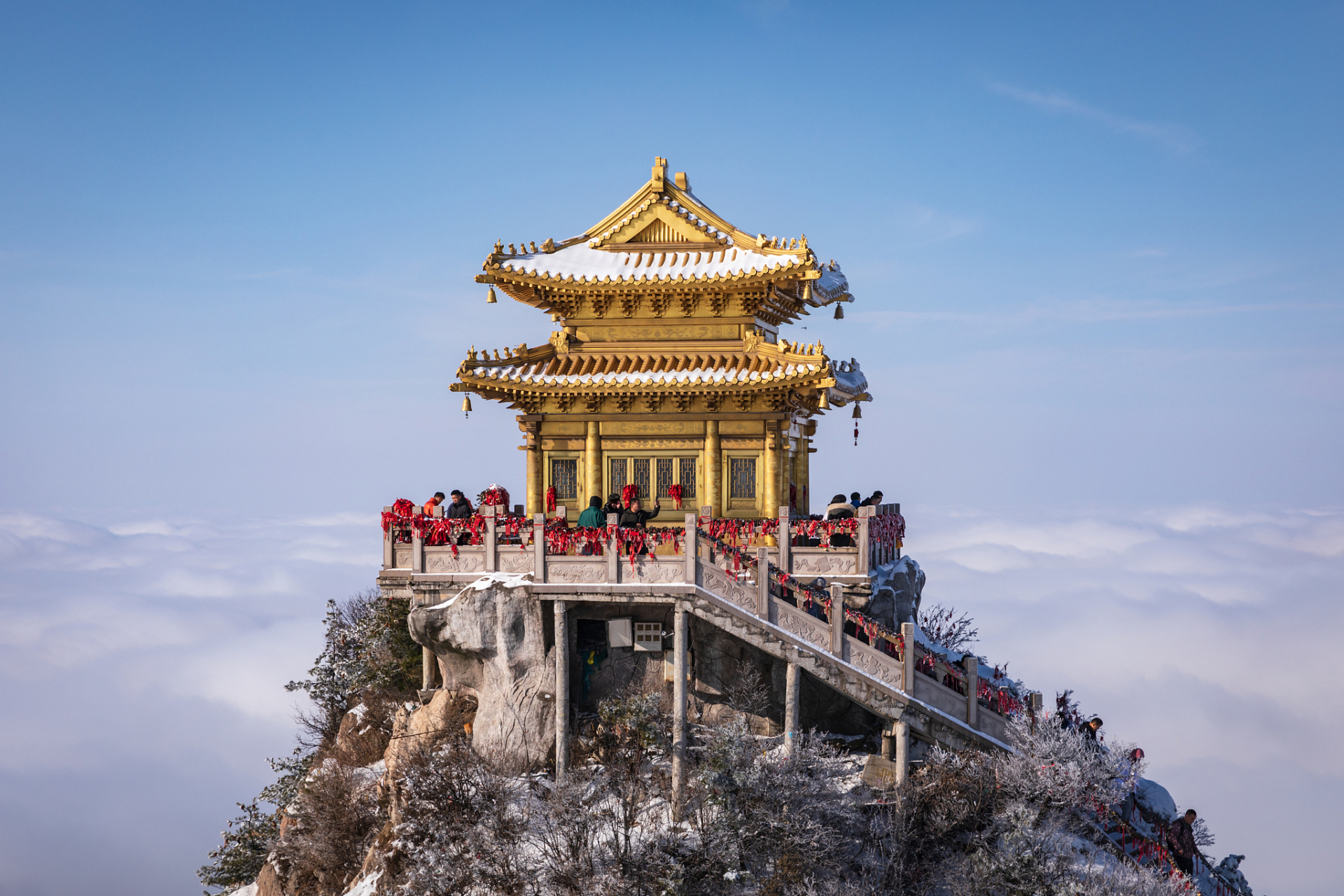 泰山景点 山顶图片