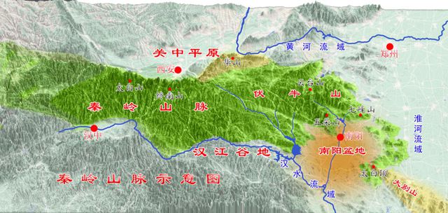 秦岭地理位置地图图片