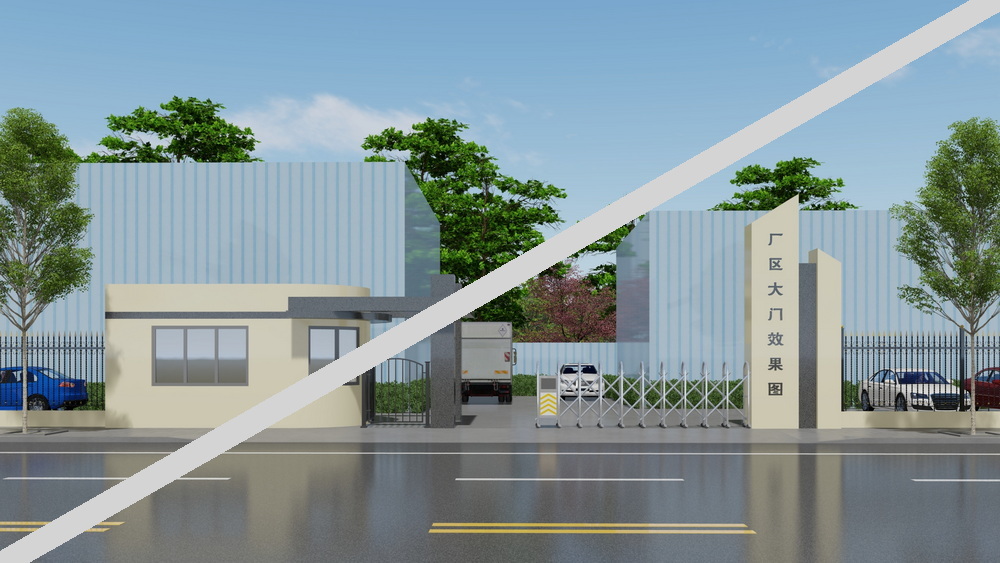 厂区大门设计效果图