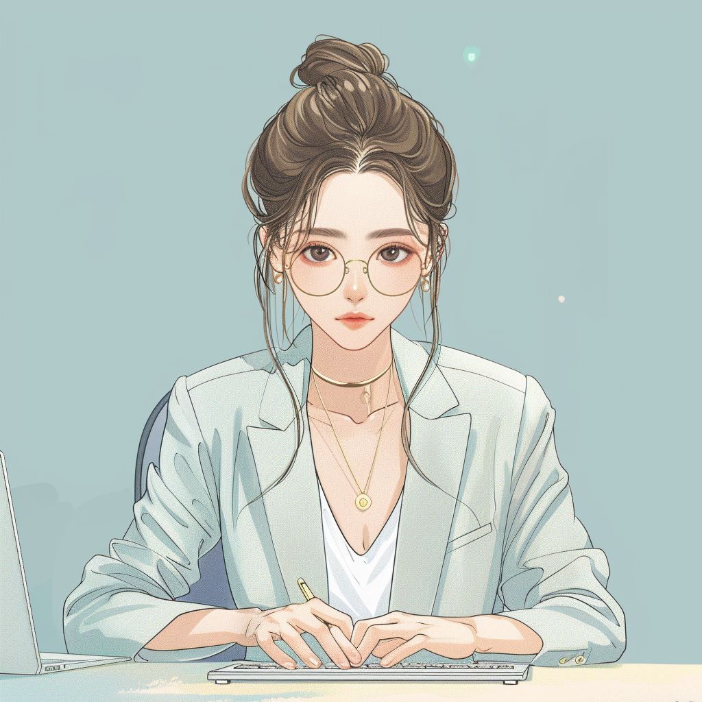自信开朗女生头像,手绘女生森系治愈