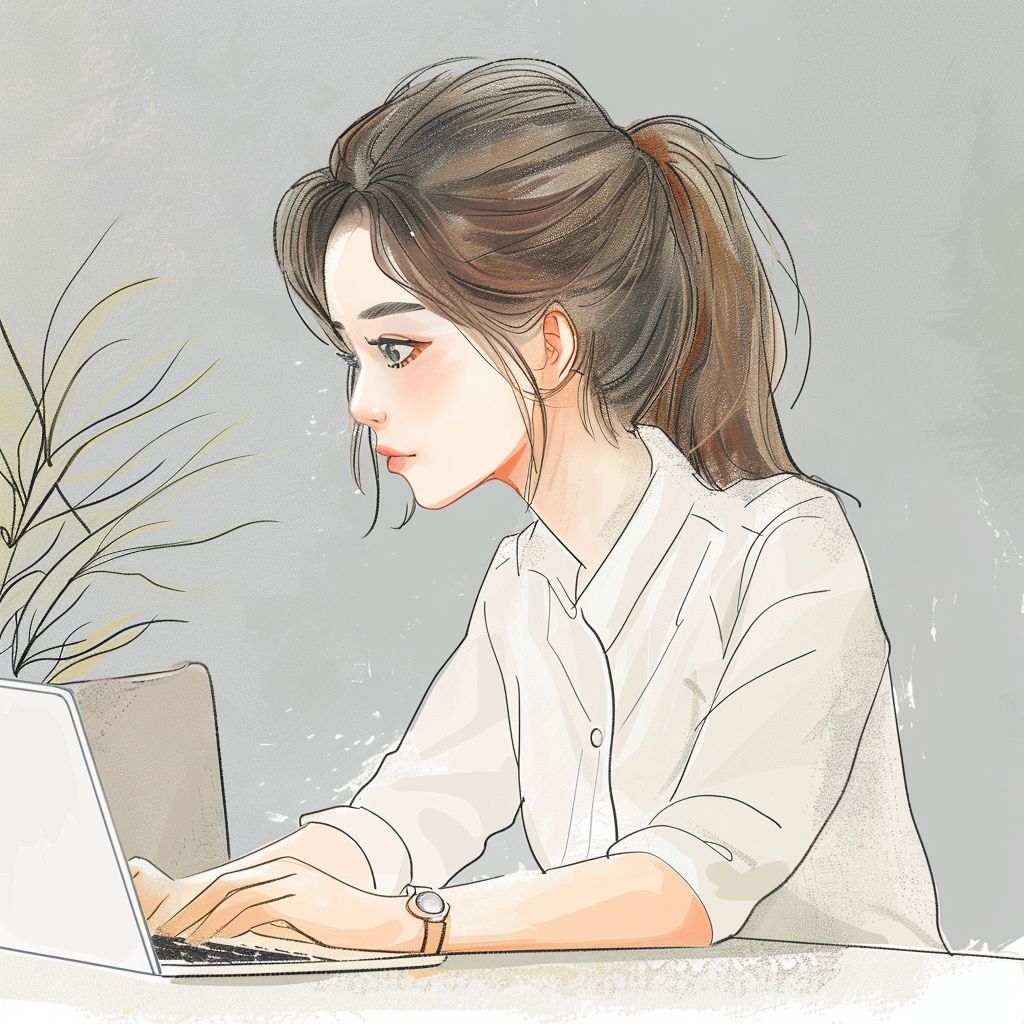 自信开朗女生头像,手绘女生森系治愈