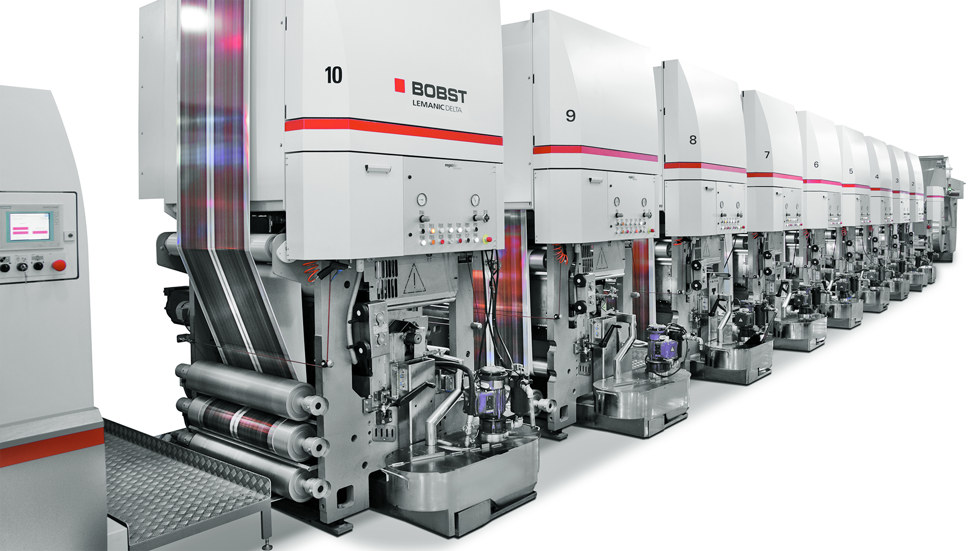 bobst 凹印机,博斯特lemanic delta十色卷装纸凹版印刷生产线