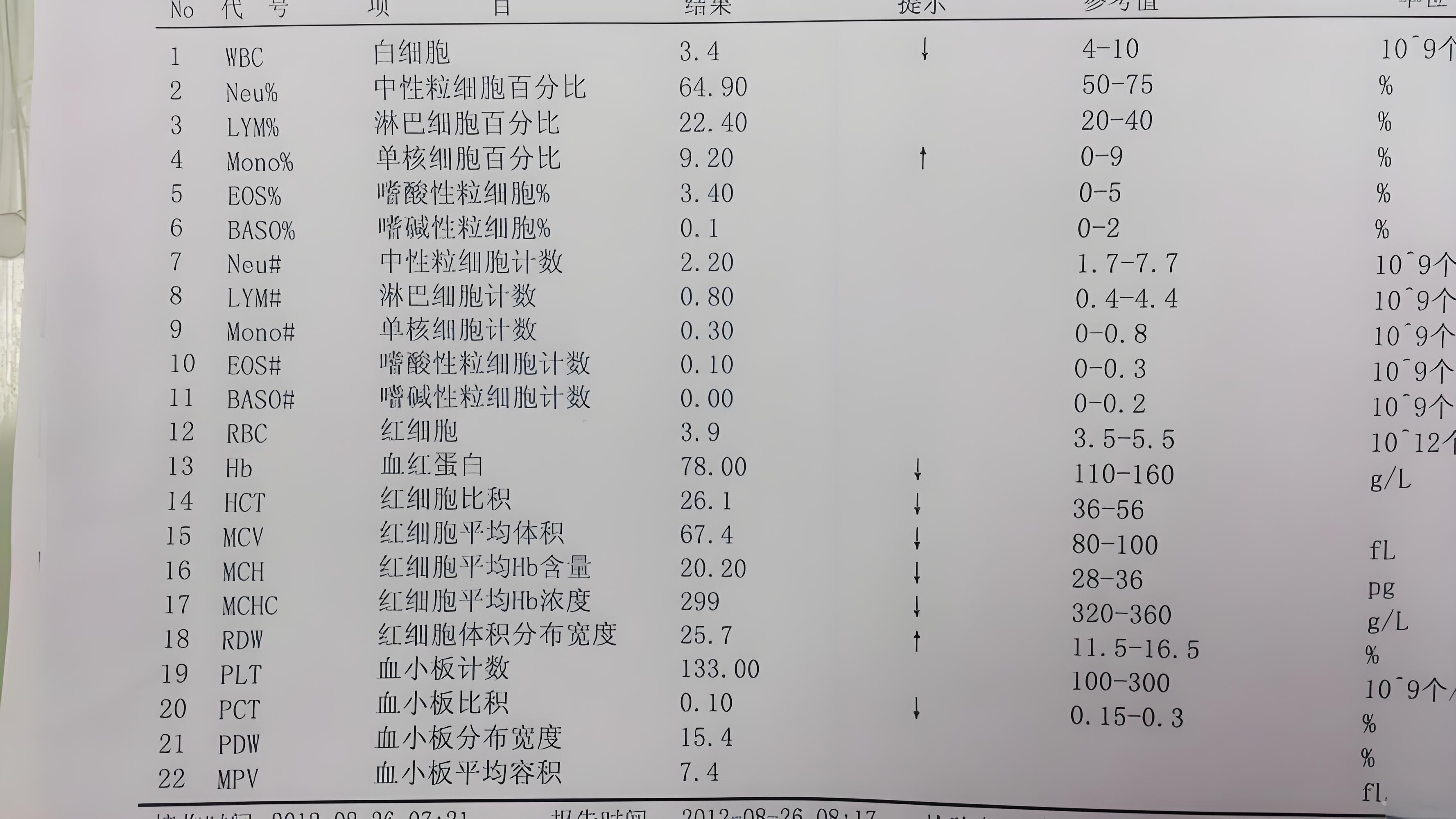 再生障碍性贫血血象图片