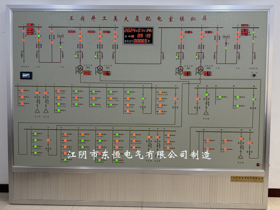 北京王府井工美大厦10kv配电室带通讯模拟屏现场安装完成